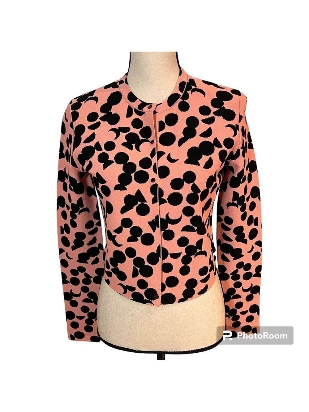 Akris Punto Pink & Black Cardigan Sz-6